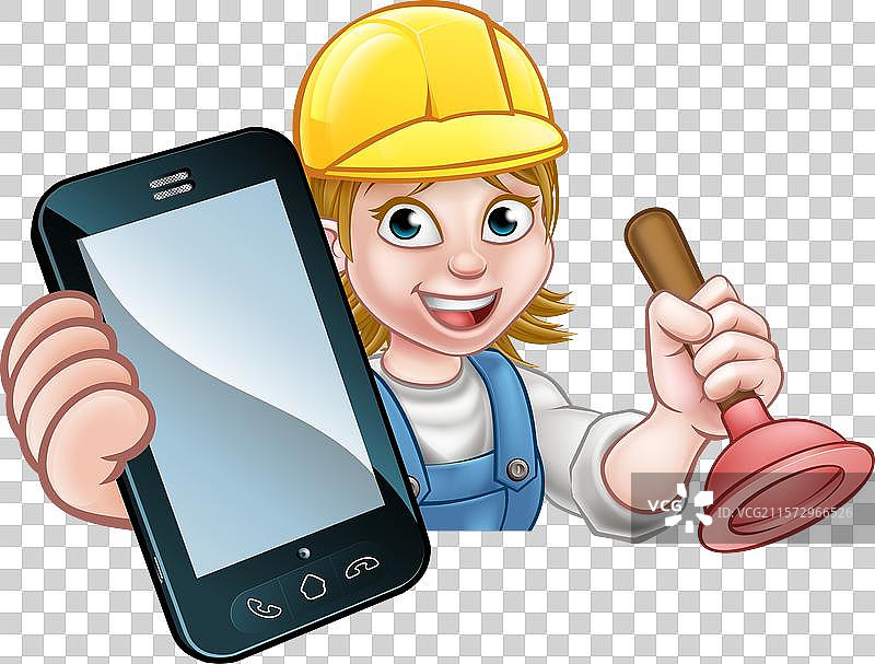 水管工维修工电话概念图片素材