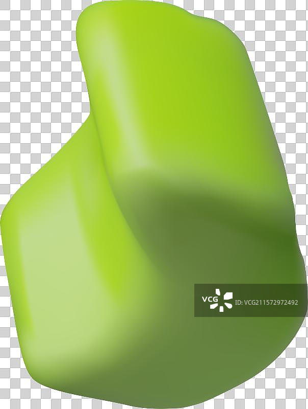 3D塑料风格的绿色芹菜茎切片图片素材