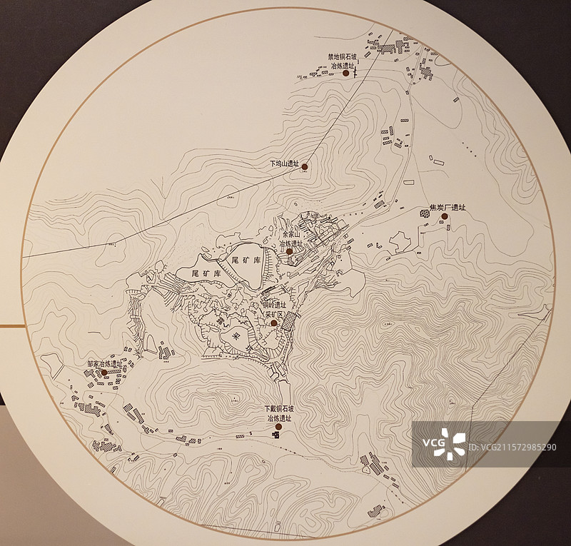 瑞昌铜岭铜矿遗址分布 先秦时期 江西省博物馆图片素材