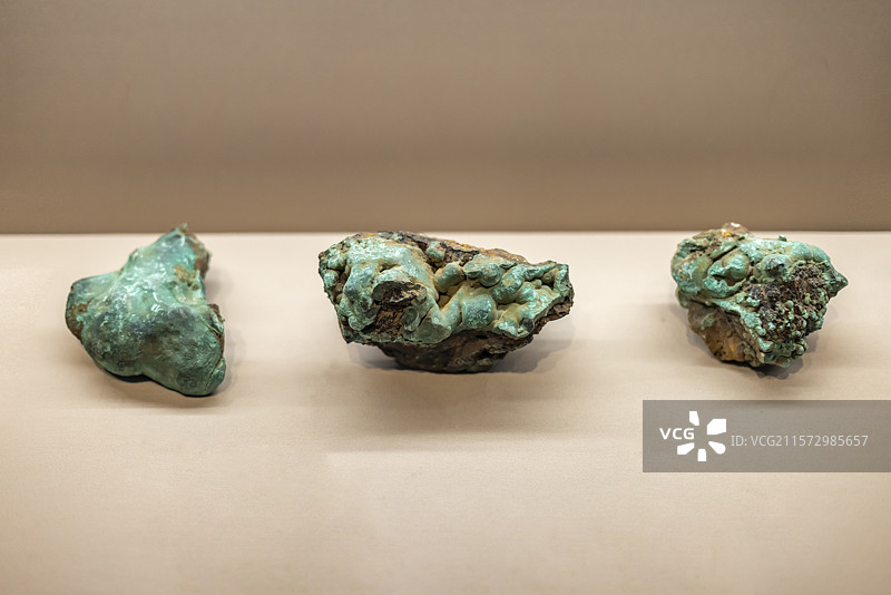 孔雀石 商 瑞昌市铜岭铜矿遗址 江西省博物馆图片素材