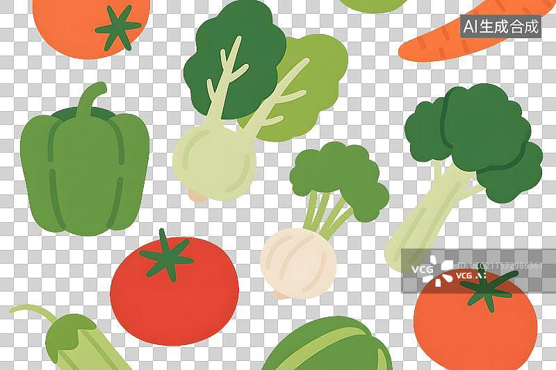 【AI数字艺术】各种蔬菜免扣元素图片素材