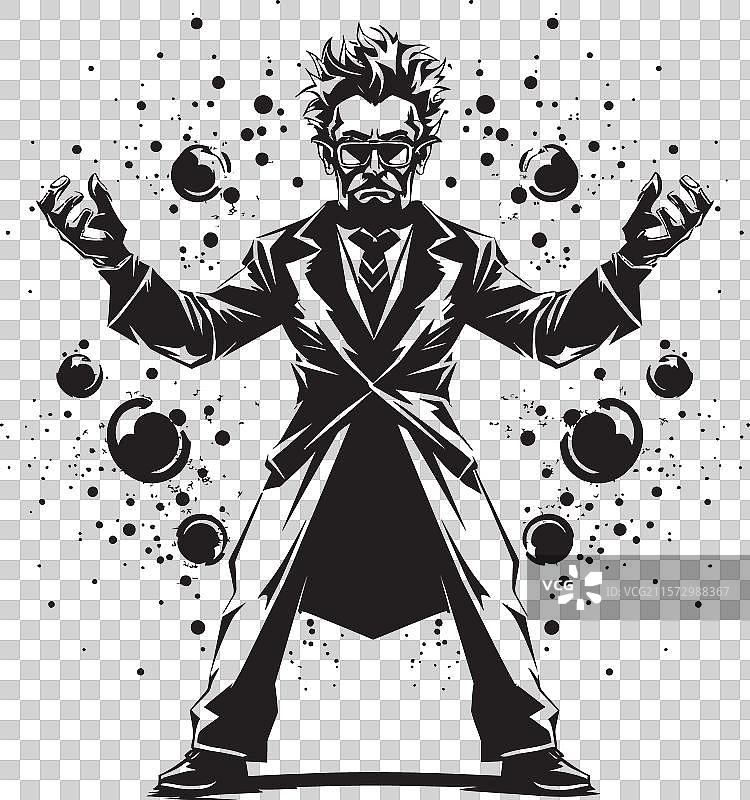 未来派的“突触救世主”标志，适合疯狂科学家使用图片素材