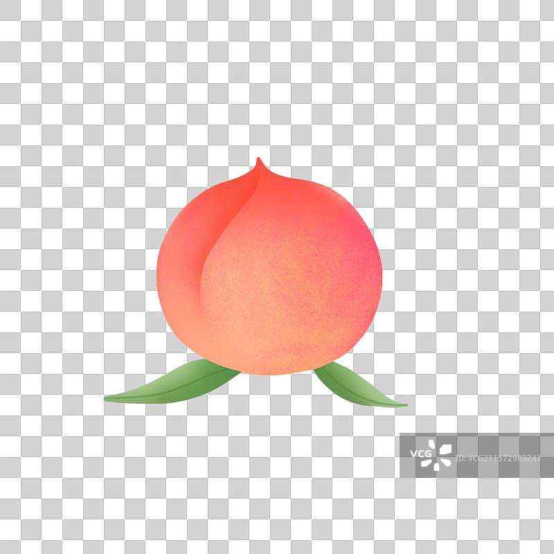 桃子水蜜桃插画免抠元素图片素材