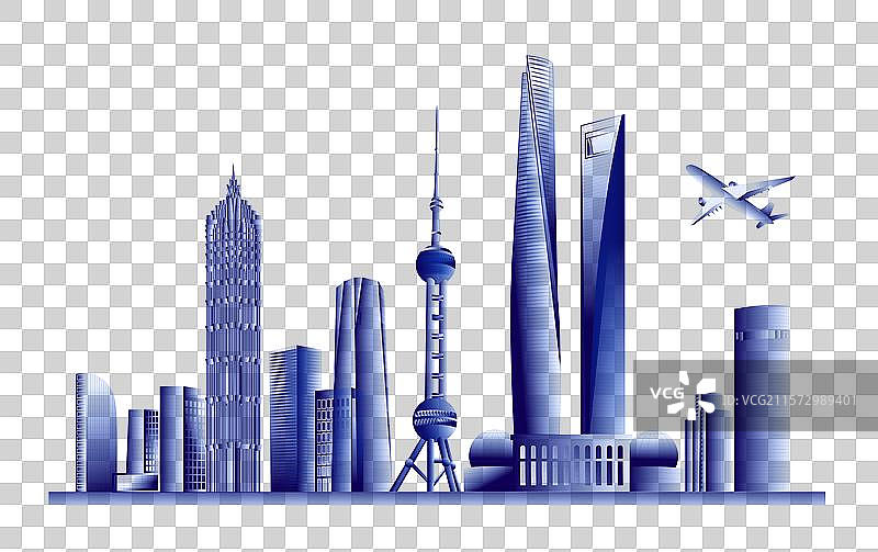 上海东方明珠金融中心插画免抠元素图片素材