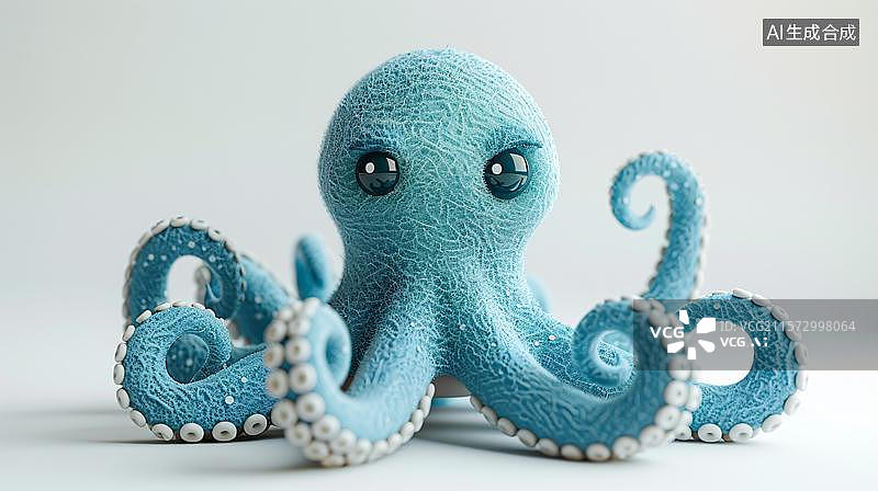 【AI数字艺术】一只可爱的海洋生物 章鱼 墨鱼图片素材