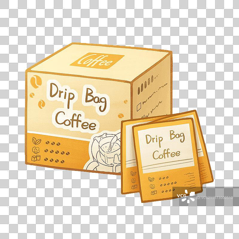 挂耳咖啡包装插画素材图片素材