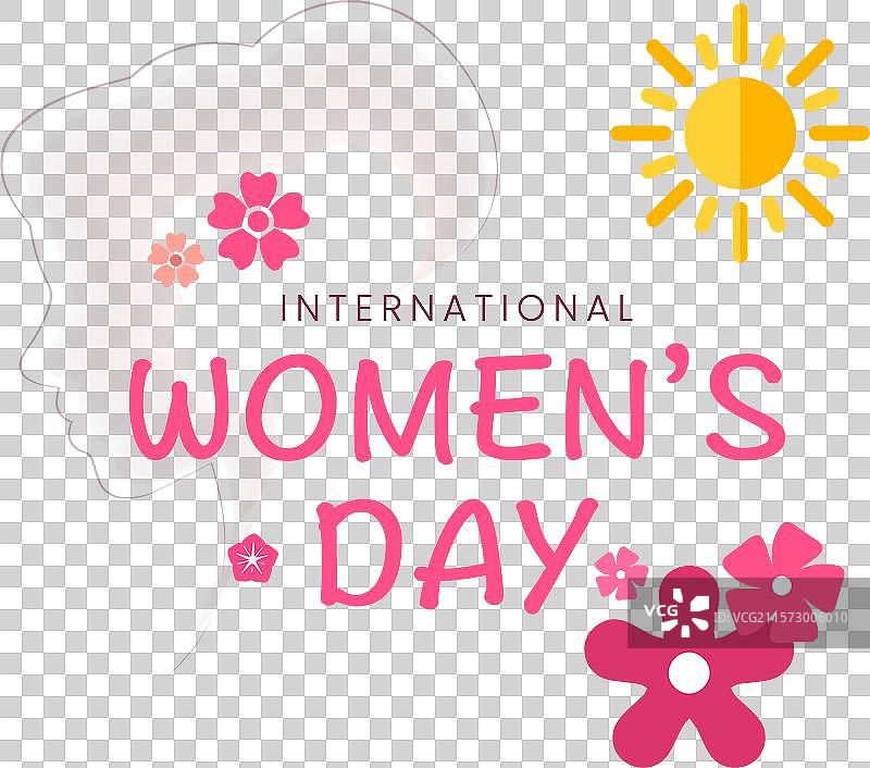 国际妇女节花卉装饰图片素材