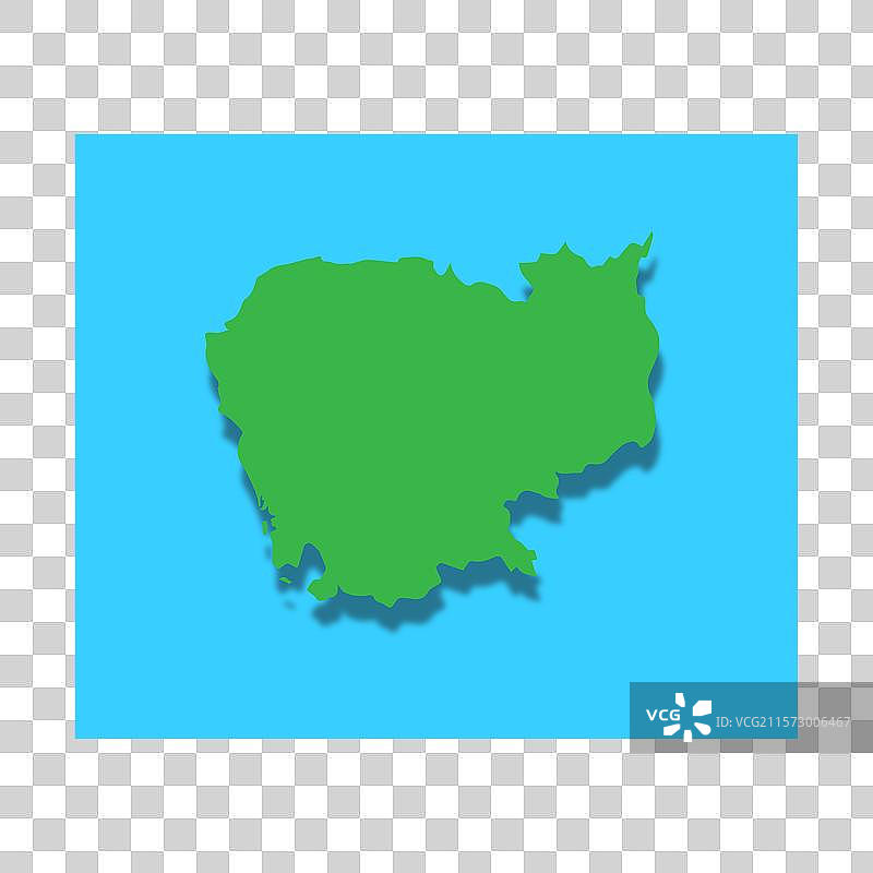 柬埔寨国家地图图标设计图片素材