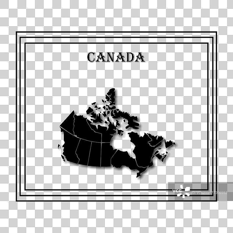 加拿大国家地图图片素材