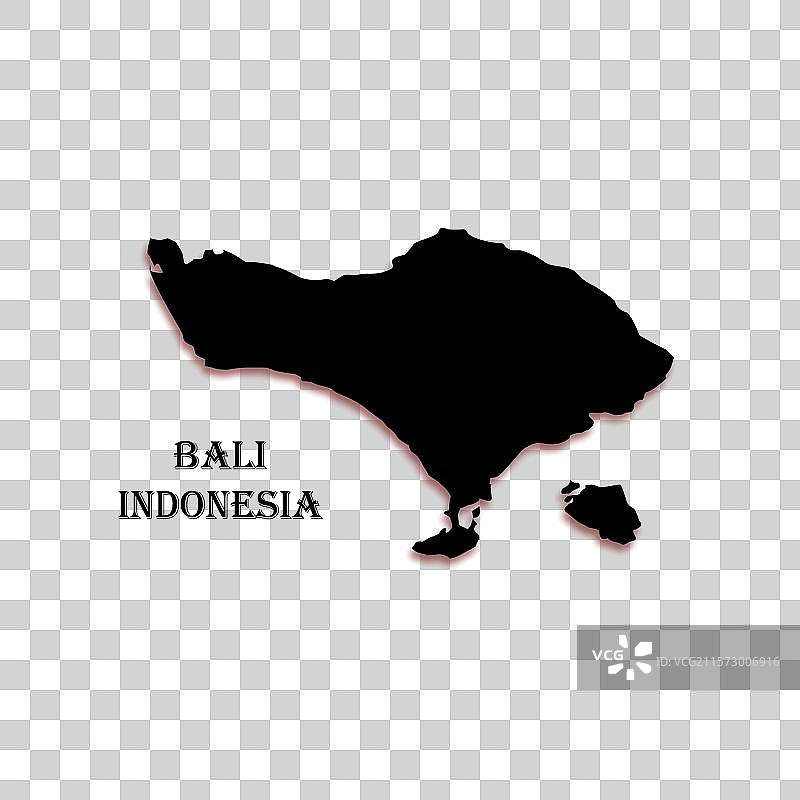 印尼巴厘岛地图符号设计图片素材