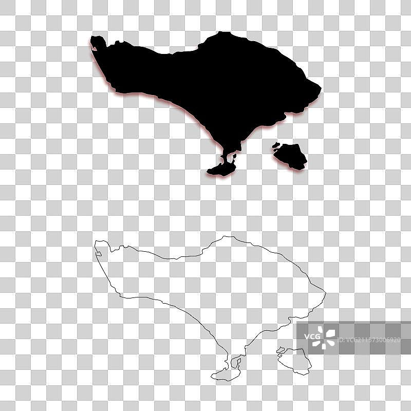 印尼巴厘岛地图符号设计图片素材