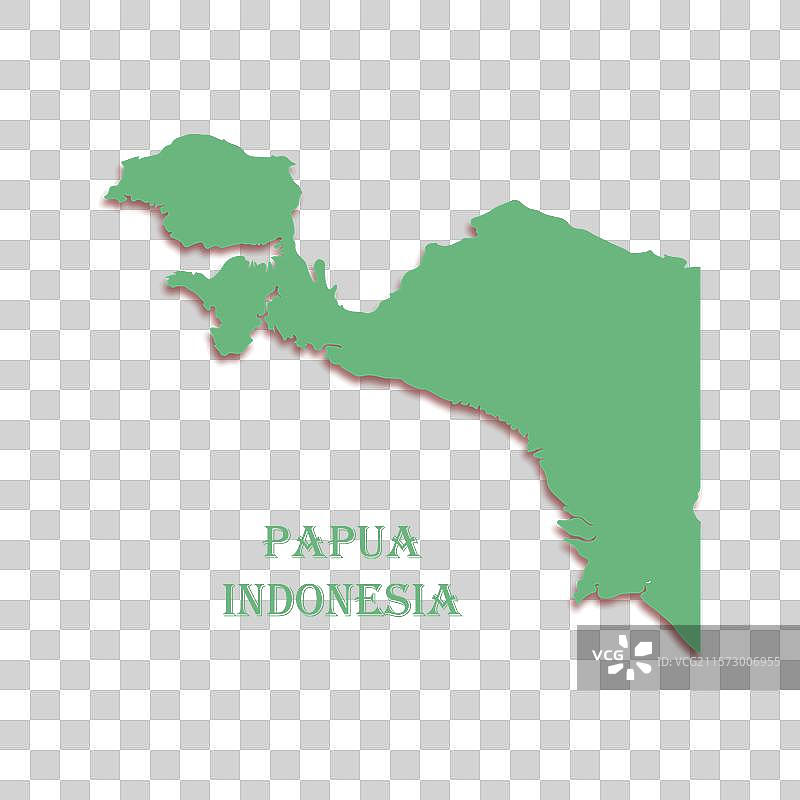 印尼巴布亚岛地图符号设计图片素材
