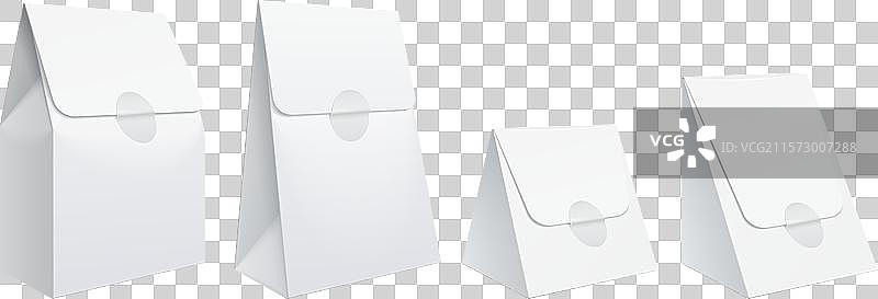 食品用的真实白色空白包装模板图片素材