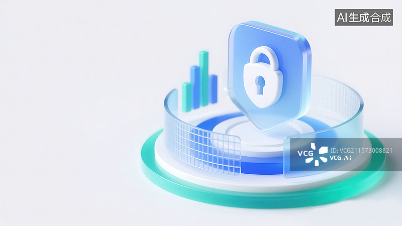 【AI数字艺术】数据安全防护体系图片素材