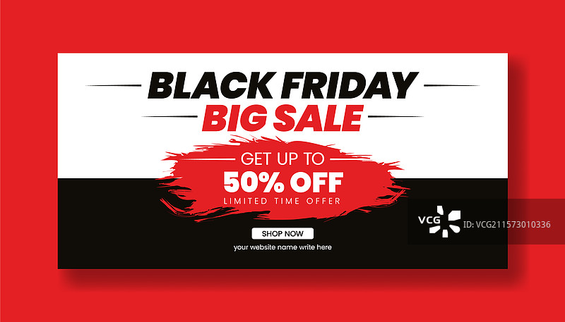 黑色星期五促销横幅模板图片素材