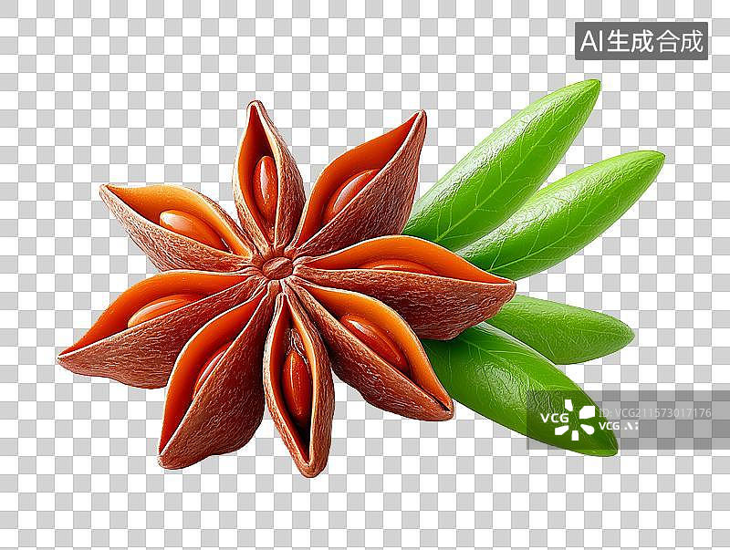 【AI数字艺术】【免抠png素材】调味香料八角图片素材