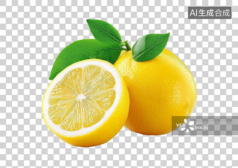 【AI数字艺术】【免抠png素材】新鲜水果黄柠檬图片素材