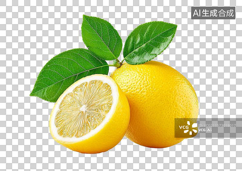 【AI数字艺术】【免抠png素材】新鲜水果黄柠檬图片素材