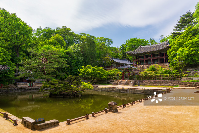 昌德宫后苑（창덕궁 후원）‌Changdeokgung Palace，秘苑，禁苑，芙蓉池，宙合楼图片素材