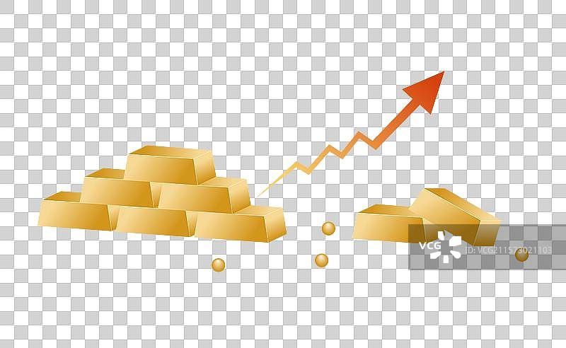 黄金白银金条银条插画免抠元素图片素材