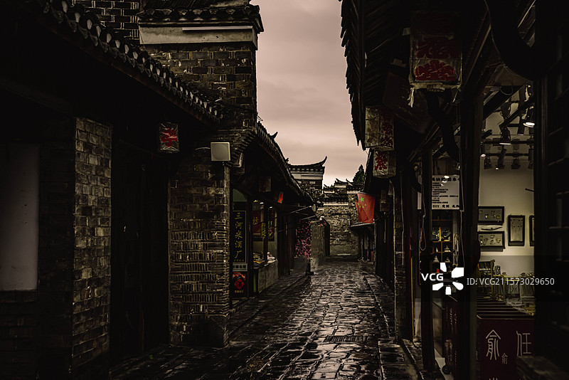 三河古镇街道图片素材