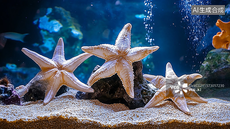 【AI数字艺术】水族馆美人鱼表演图片素材