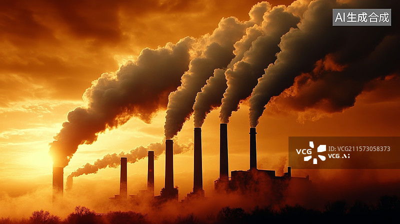 【AI数字艺术】环境污染 全球变暖 温室效应图片素材