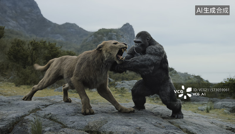 【AI数字艺术】类人猿 黑猩猩图片素材