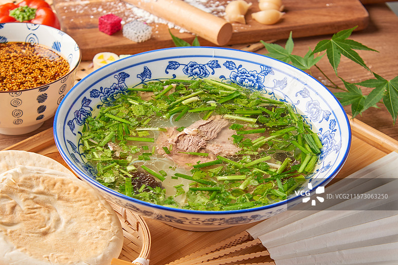 陕西美食水盆羊肉图片素材