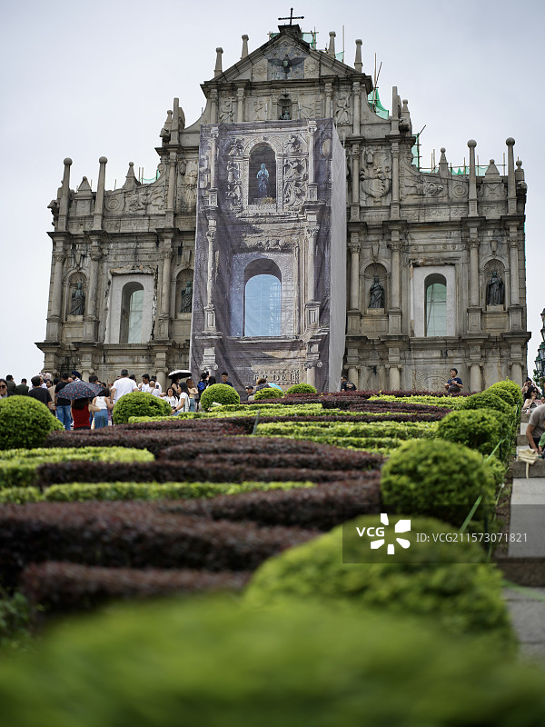 澳门大三巴牌坊图片素材