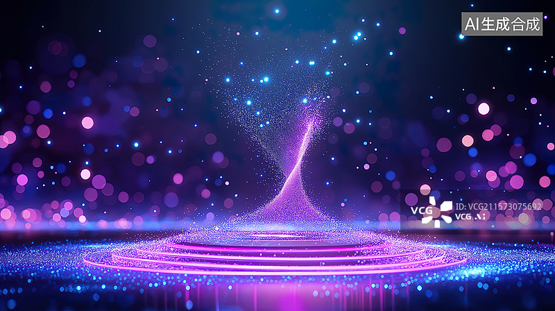 【AI数字艺术】光影舞台数字艺术图片素材