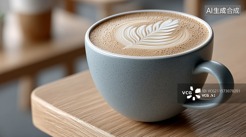 【AI数字艺术】一杯咖啡的温暖时光图片素材