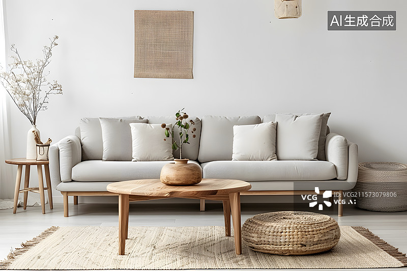 【AI数字艺术】明亮空旷的室内装修空间图片素材