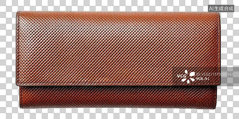 【AI数字艺术】白色背景上精致男士长款钱包商业成功和财务智慧父亲节、企业概念和男性产品写实商业设计透明元素图片素材