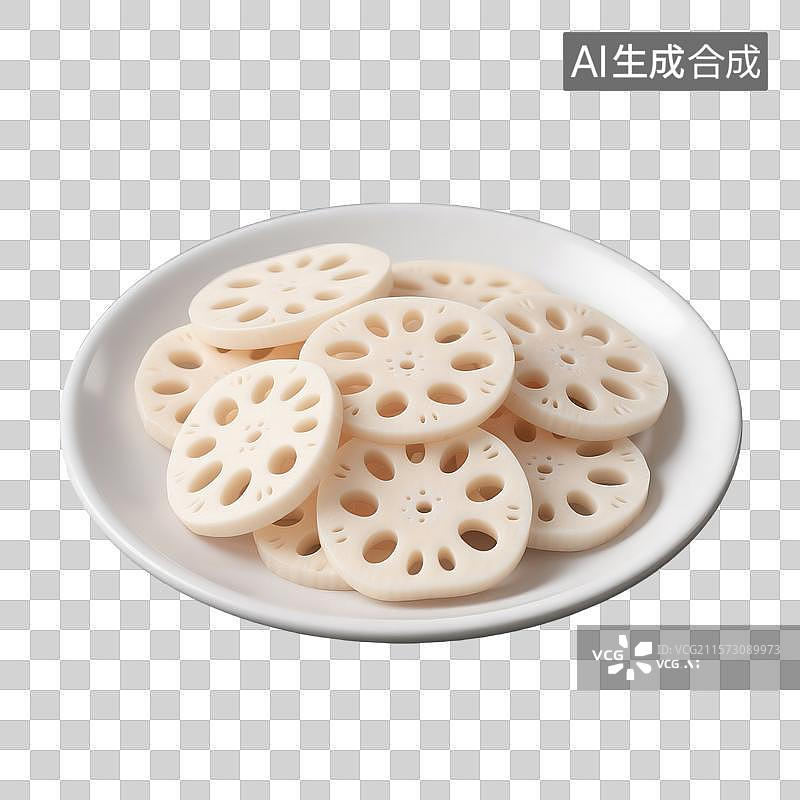 【AI数字艺术】火锅里的藕片元素图片素材