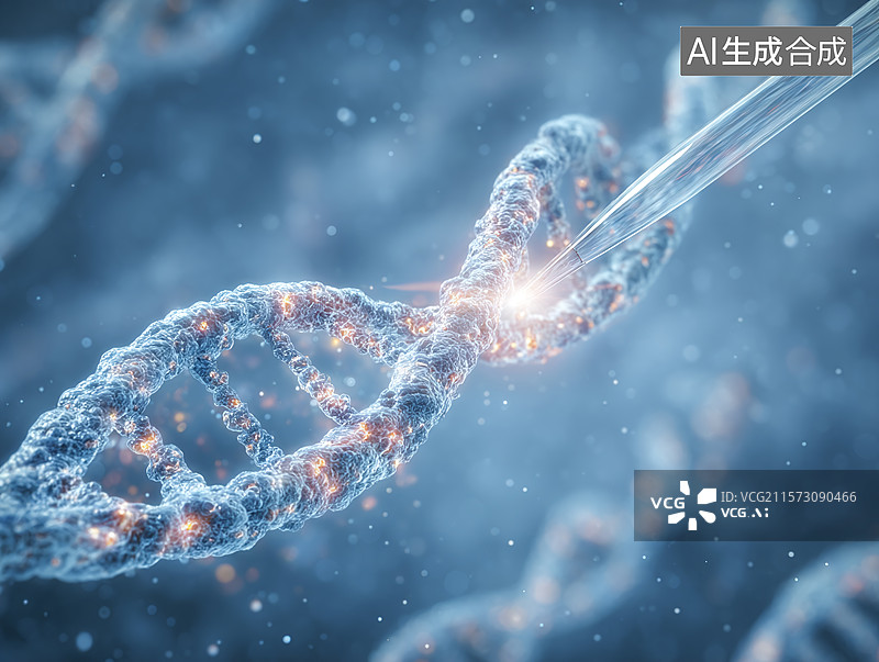 【AI数字艺术】基因科技前沿：探索 DNA 分子结构与生命遗传密码的科研奥秘，聚焦实验室场景，展现生命科学研究的微观图片素材