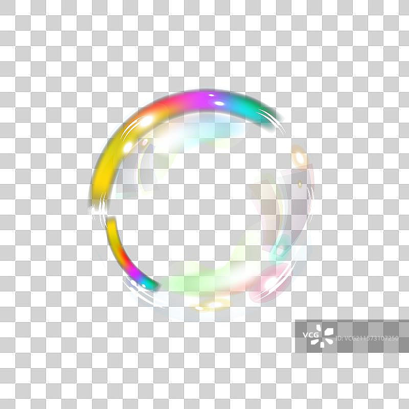 透明背景上的肥皂泡颜色光谱图片素材
