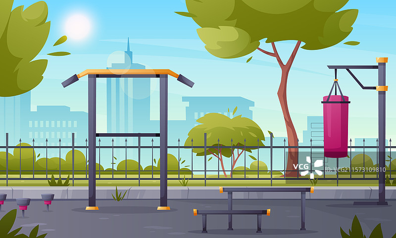 街头健身公园图片素材