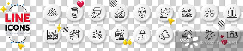 散热器人类评分和外带咖啡排队图片素材