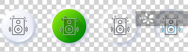 扬声器线条图标 音乐标志 线条图标图片素材