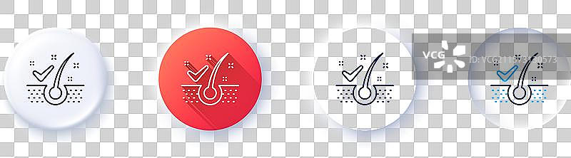 去屑片的线条图标和去屑洗发水图片素材