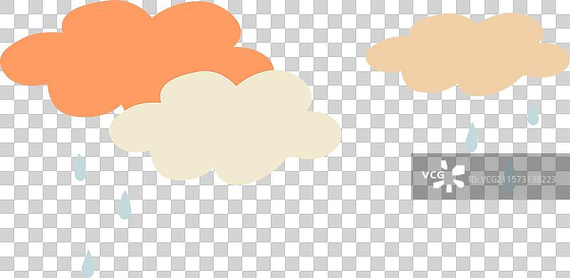 柔和的雨从柔和色调的云朵中落下图片素材