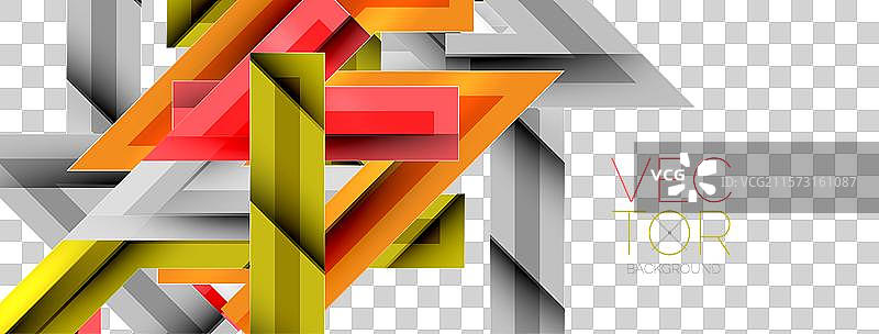 动态几何抽象背景中的锯齿线条图片素材