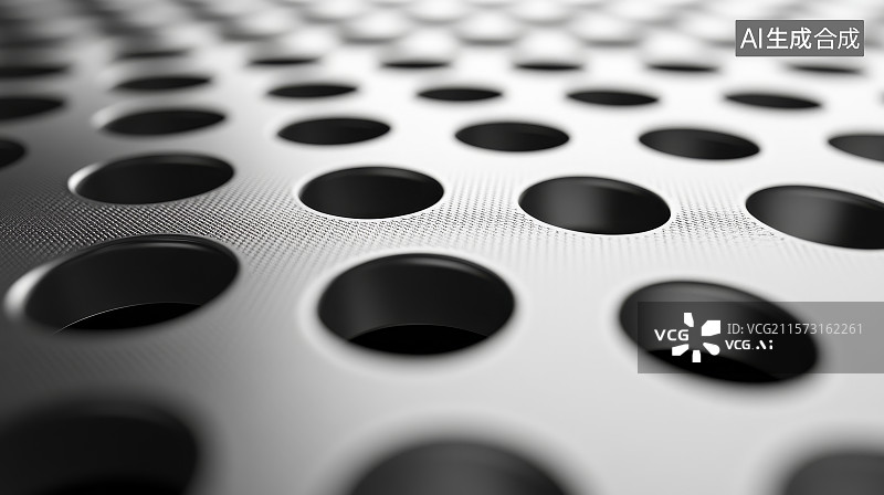 【AI数字艺术】金属网格表面特写图片素材