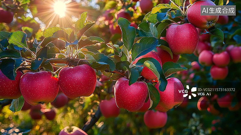 【AI数字艺术】苹果丰收图片素材