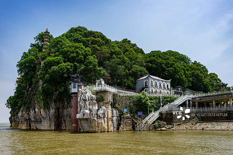 中国江西省九江市石钟山景区全景图图片素材