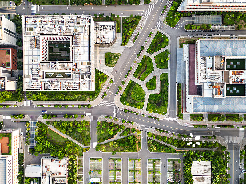 航拍中国地质大学（武汉）未来城校区 双一流211高校图片素材