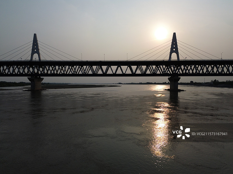 郑新黄河大桥 公铁两用桥图片素材