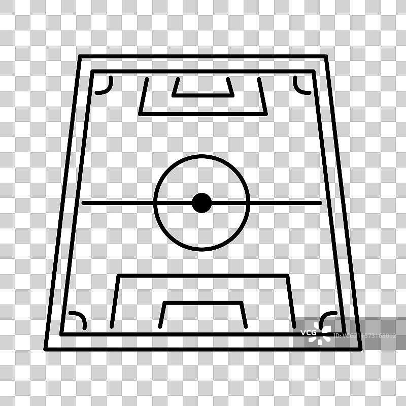 一个简单的黑白足球场图标图片素材