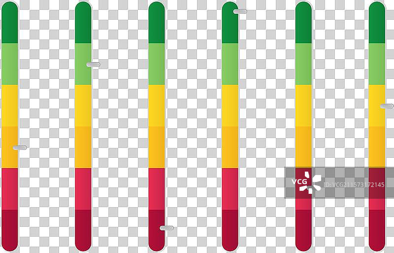 彩色的刻度或指示器水平仪图片素材